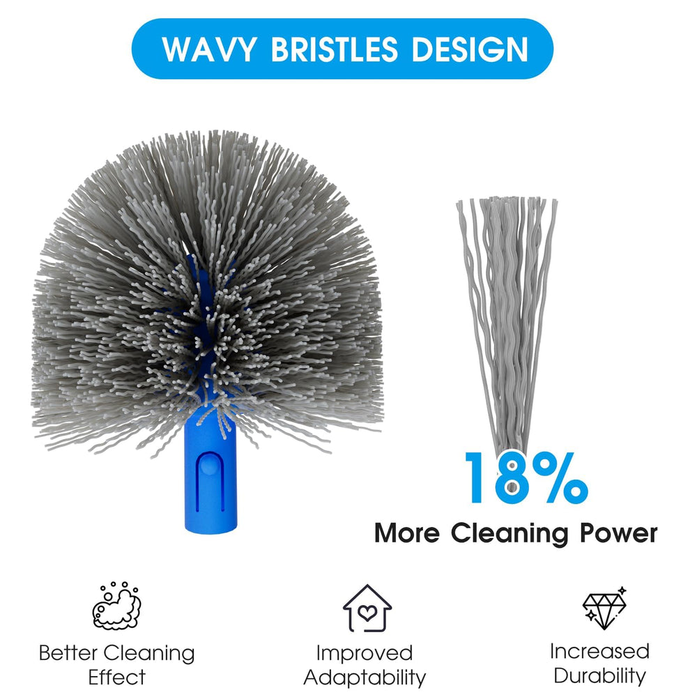 TidyMister Small Pool Brush attached to a 1.25-inch pole