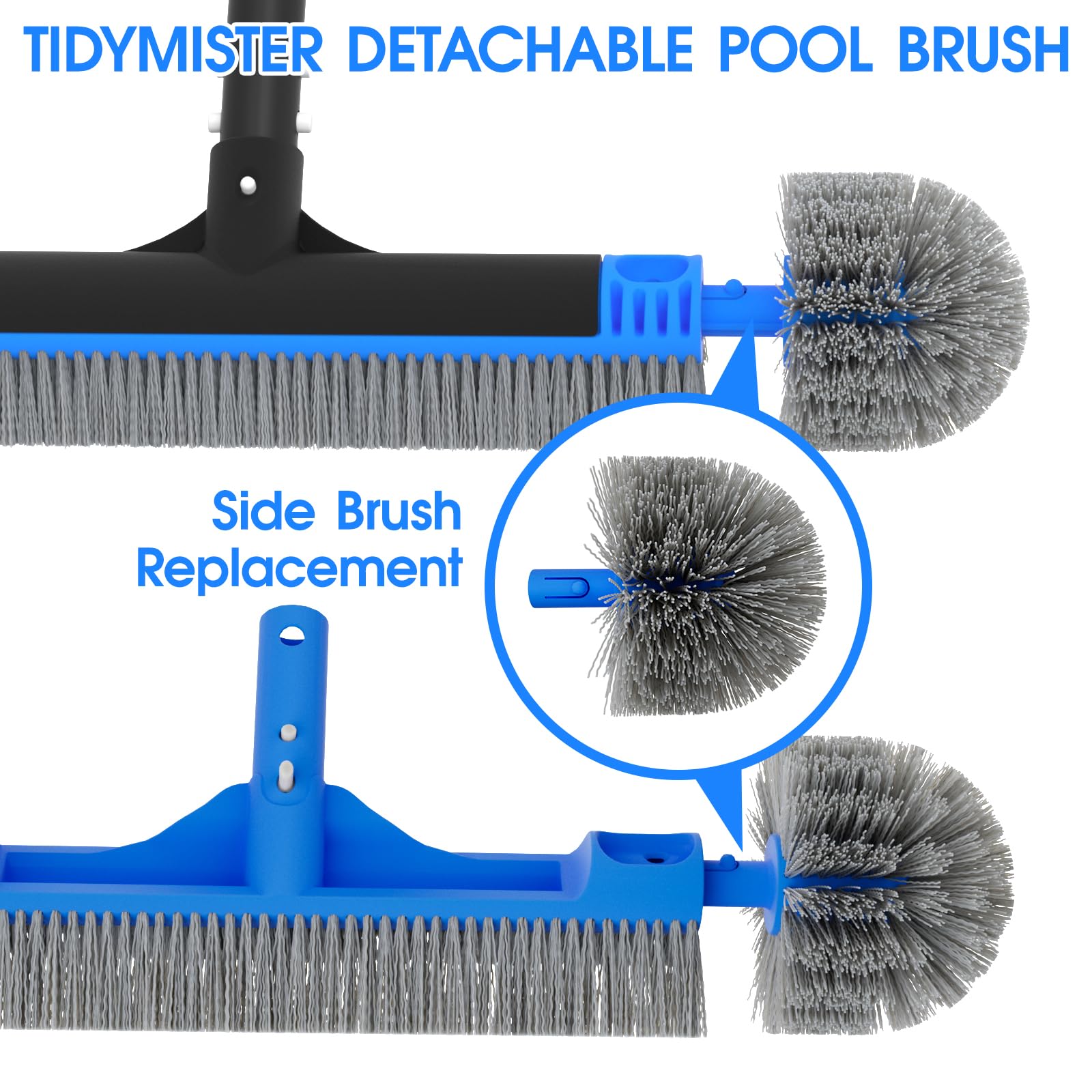 TidyMister Small Pool Brush displayed with packaging