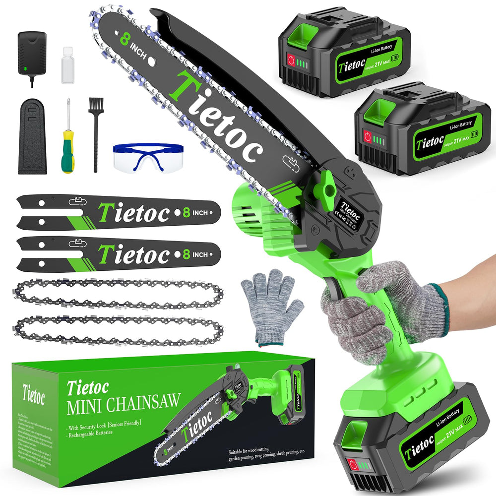 Tietoc Mini Chainsaw 8 Inch cordless front view