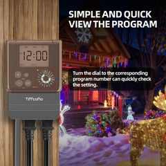 Tiffcofio Outdoor Digital Timer showing active program
