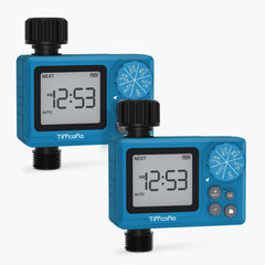 Tiffcofio Sprinkler Timer front view in blue