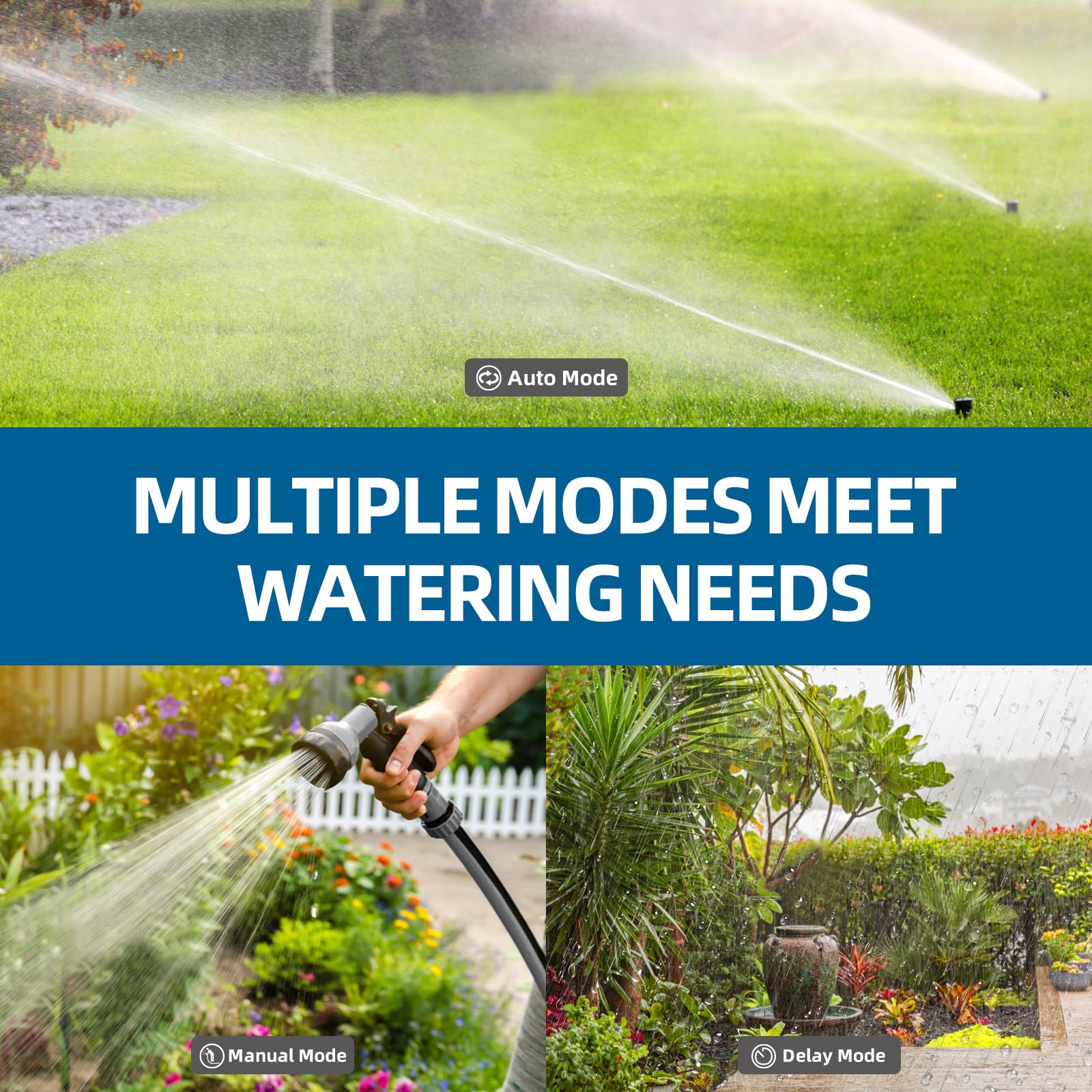 Tiffcofio Sprinkler Timer in a garden setting
