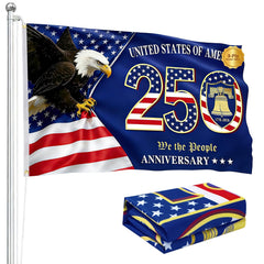 TIFFYONEK 250th Anniversary Flag 3x5 FT front view with eagle design