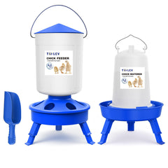 Tiflev Chick Feeder 0.8Gal blue model front view