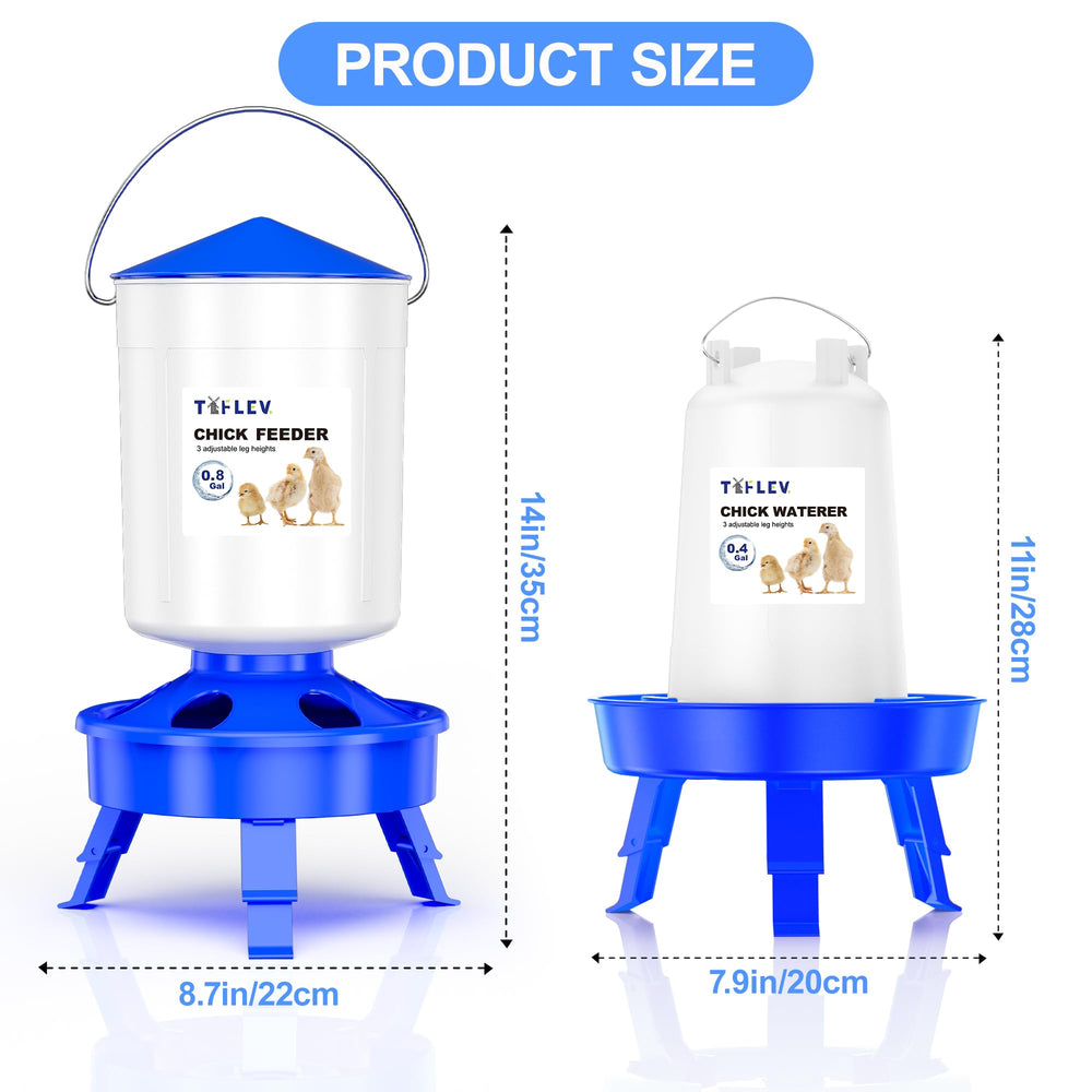 Tiflev Chick Feeder with adjustable height settings