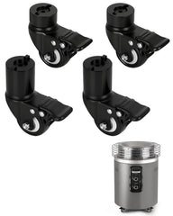 Tiga Wheel Kit for Ninja Fireside360 Outdoor Heater, black swivel casters
