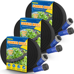 TigeJoy 150FT Flat Soaker Hose in blue, showcasing its design