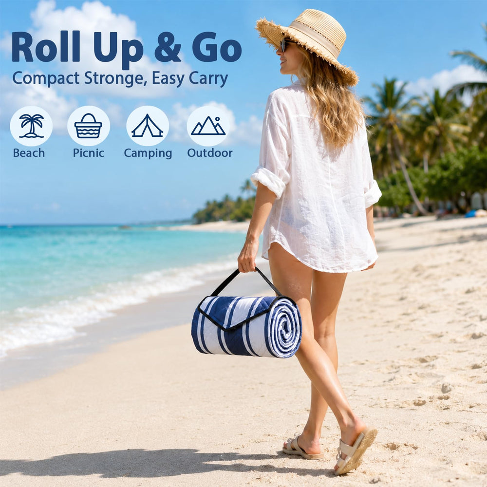TigeJoy Beach Blanket in outdoor setting with family