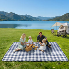 TigeJoy Extra Large Picnic Blanket folded with Velcro strap