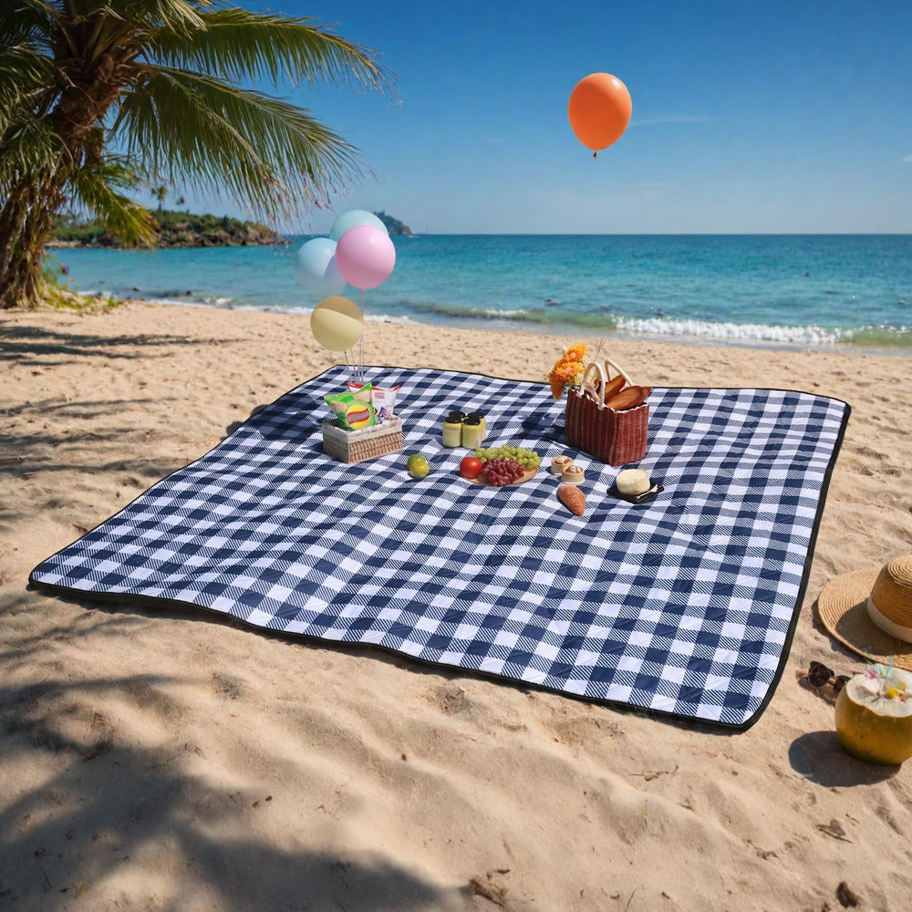 TigeJoy Extra Large Picnic Blanket with kids playing on it