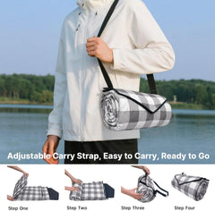 TigeJoy picnic blanket at the beach with sand