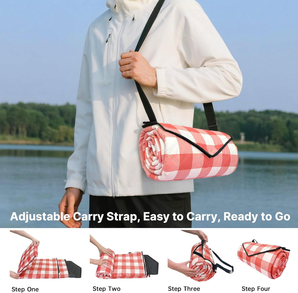 TigeJoy picnic blanket on sand at beach