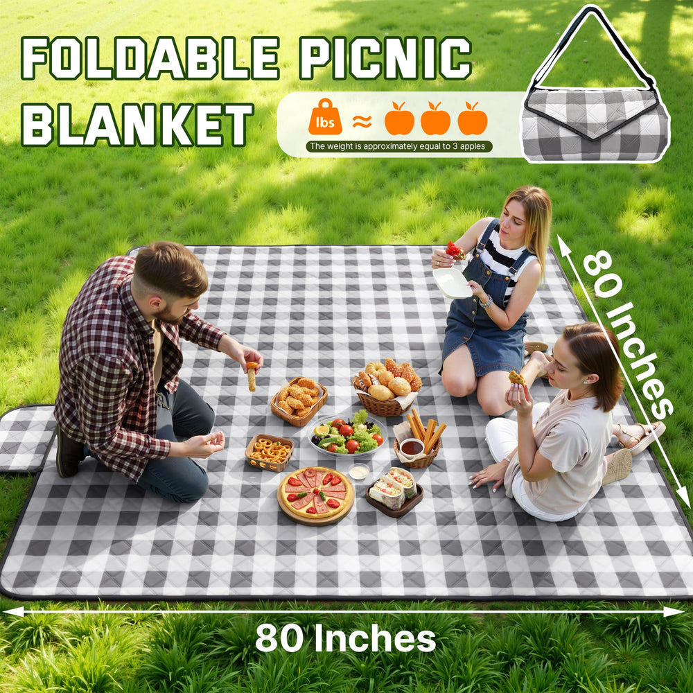 TigeJoy picnic blanket rolled up with adjustable strap