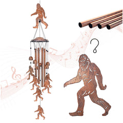 TIGGSY Bigfoot Wind Chime with large and small Bigfoot figures