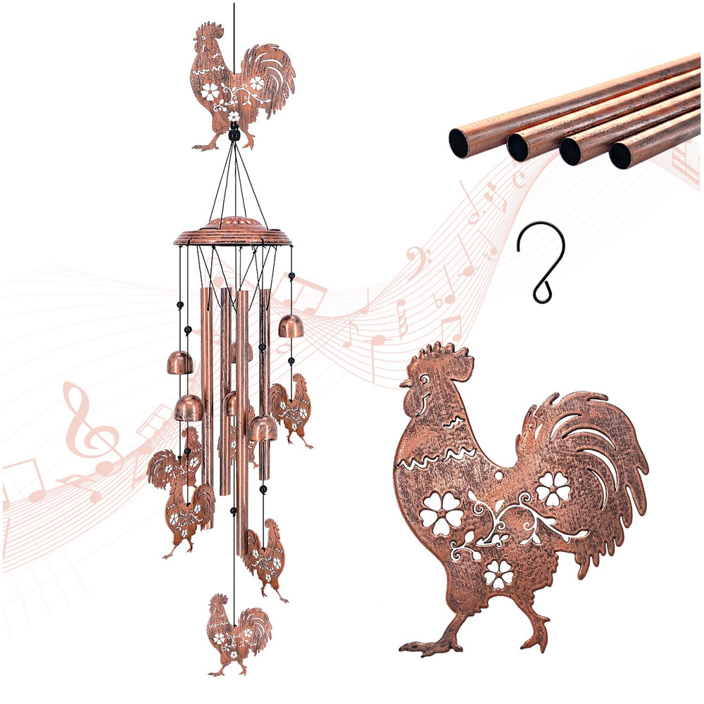 TIGGSY Chicken Wind Chime featuring large and small chickens