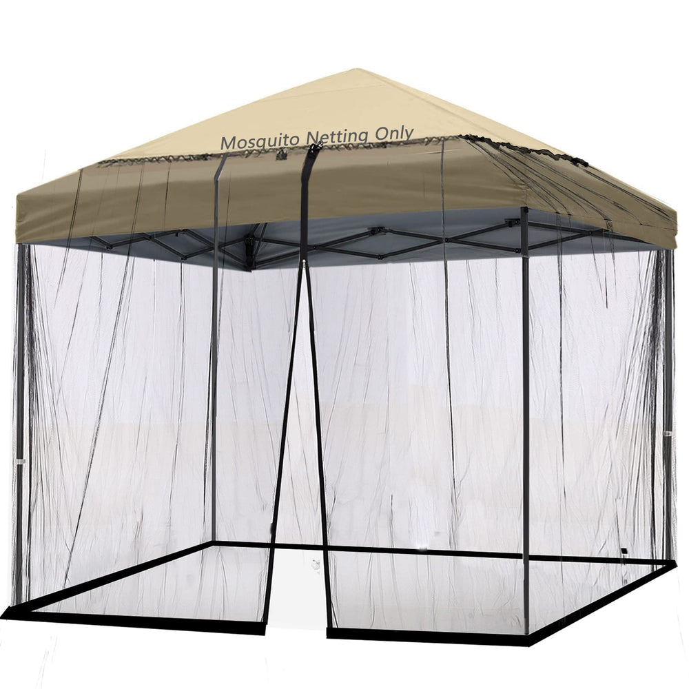 Tiimmgaal 10' x 10' black patio mosquito netting front view