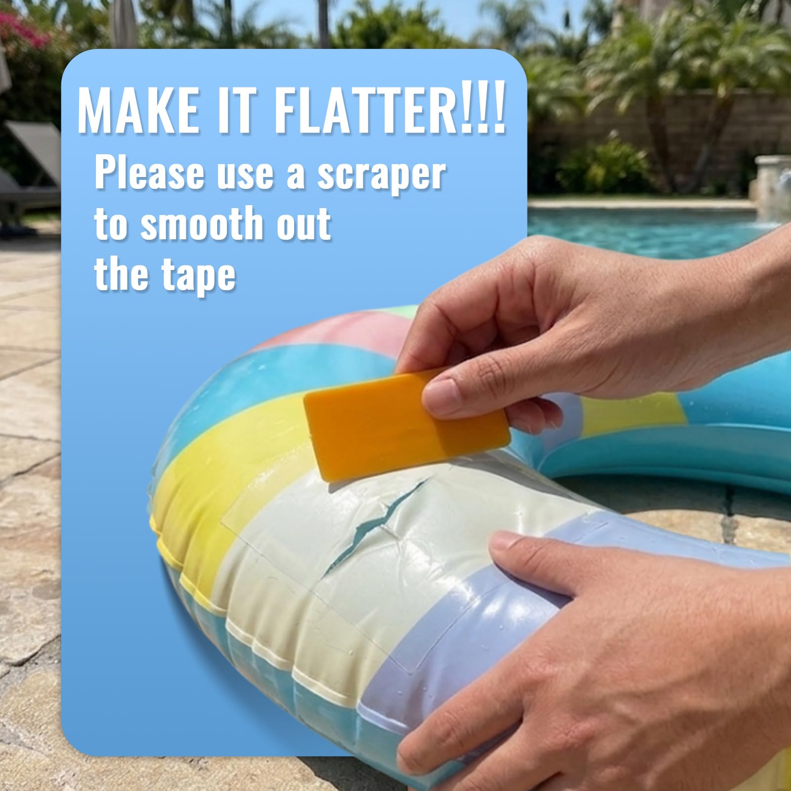 Tikfoam repair tape used on a bounce house