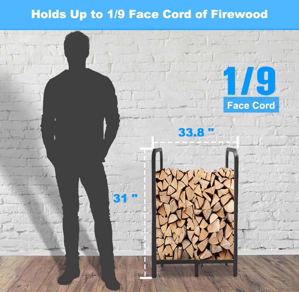 Tikimilor Firewood Rack compact storage in a garage