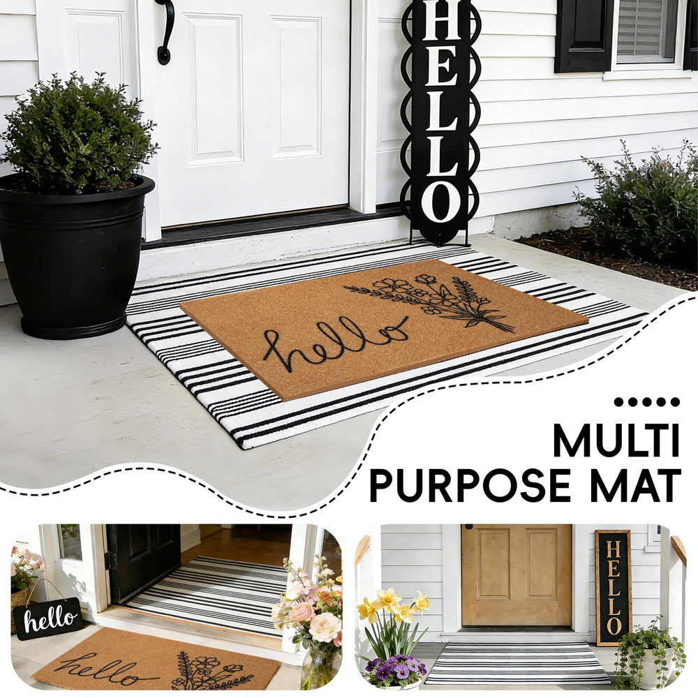 TIKIRUGI Spring Welcome Door Mat Set packaging display
