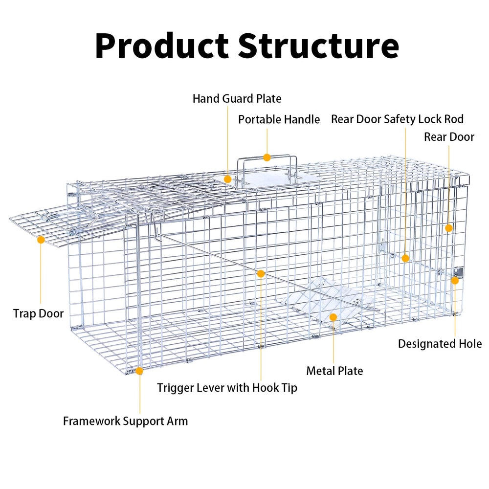 Timaze trap showing rust-resistant galvanized steel