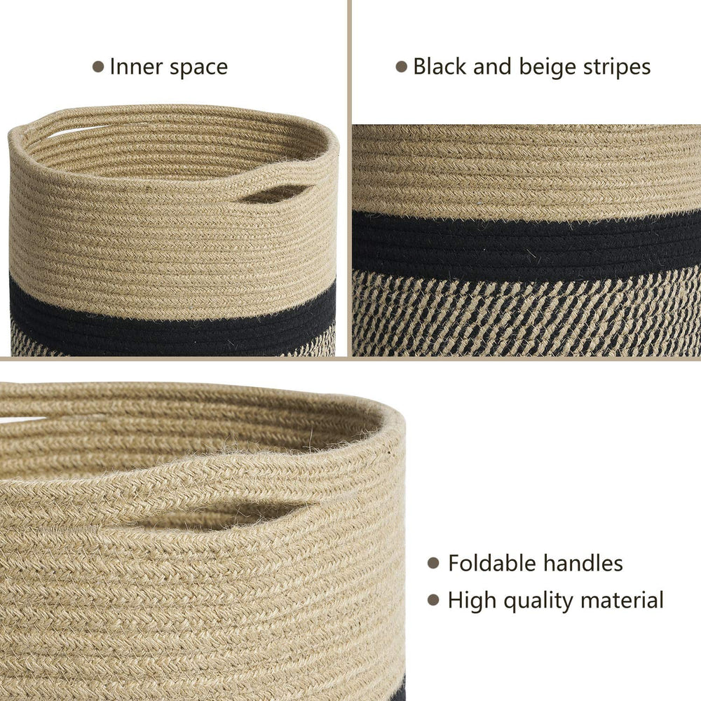 TIMEYARD Large Jute Plant Basket showing texture and material