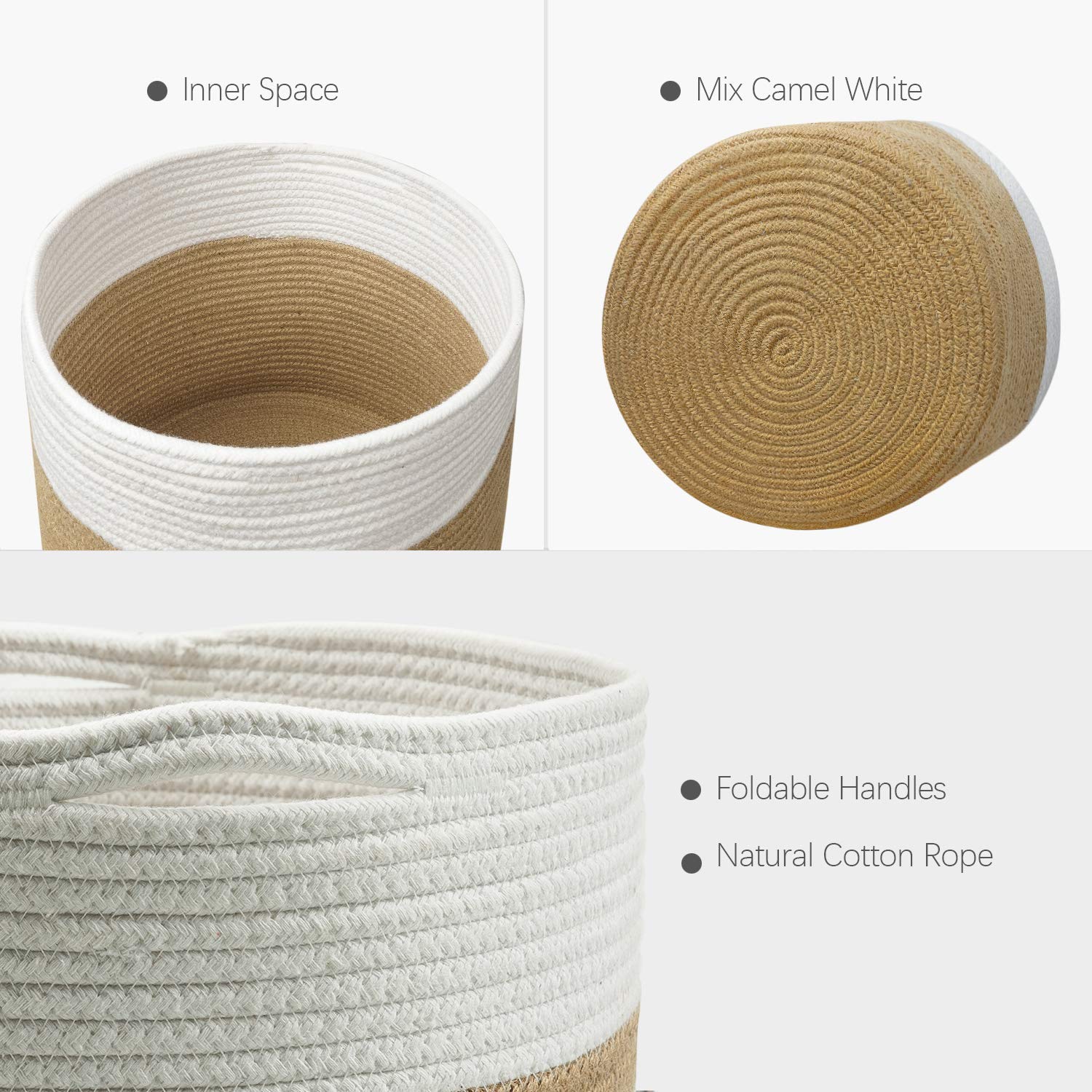 TIMEYARD Large Plant Basket with folded storage option