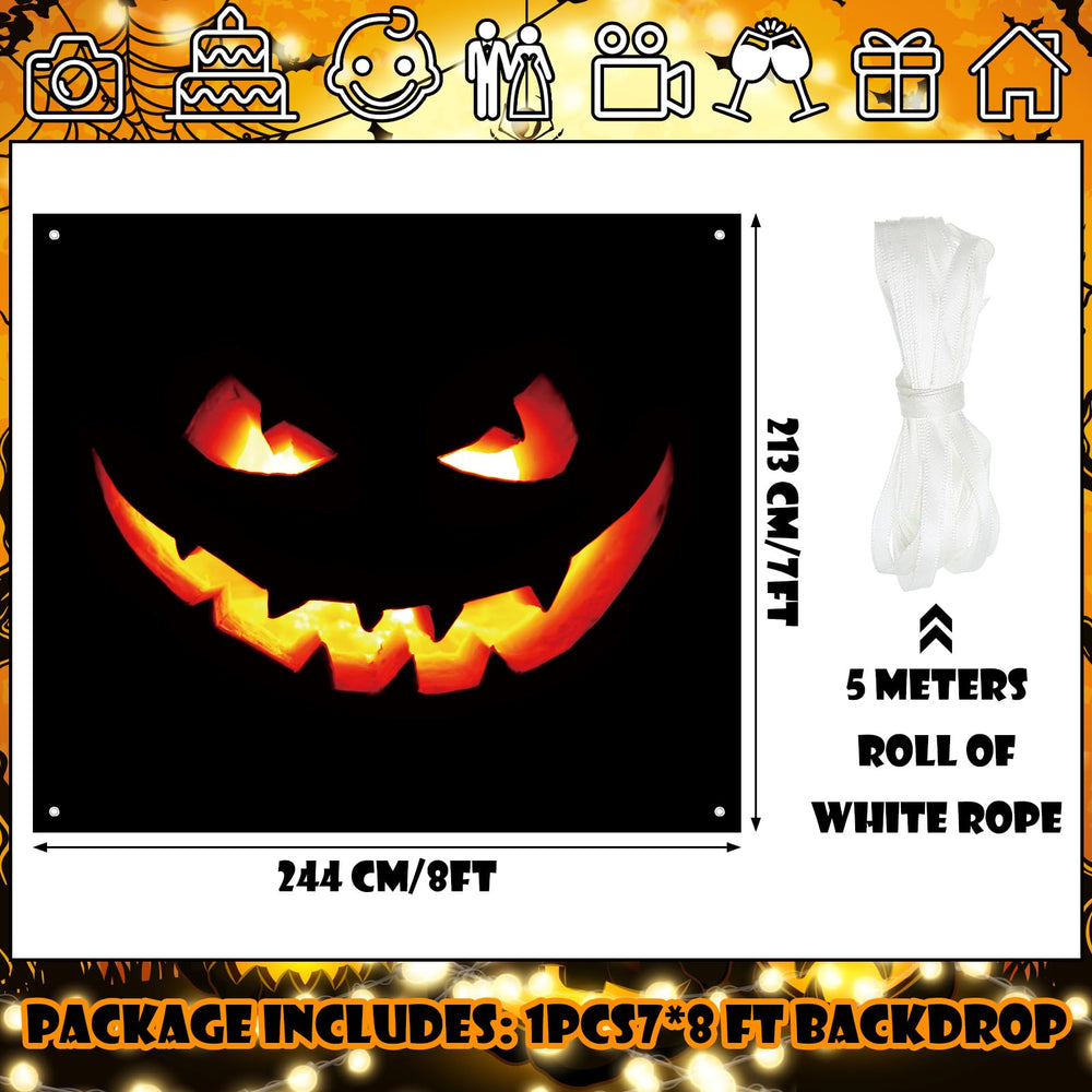Tingjoo Halloween decoration packaging showing 7 x 8 ft size