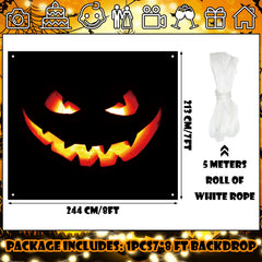Tingjoo Halloween decoration packaging showing 7 x 8 ft size