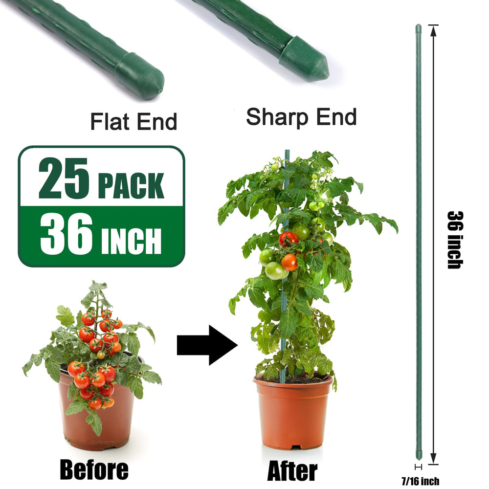 Tingyuan plant stakes in a garden with peppers