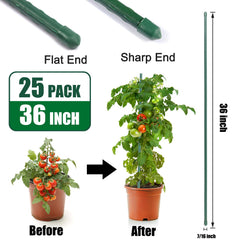 Tingyuan plant stakes in a garden with peppers