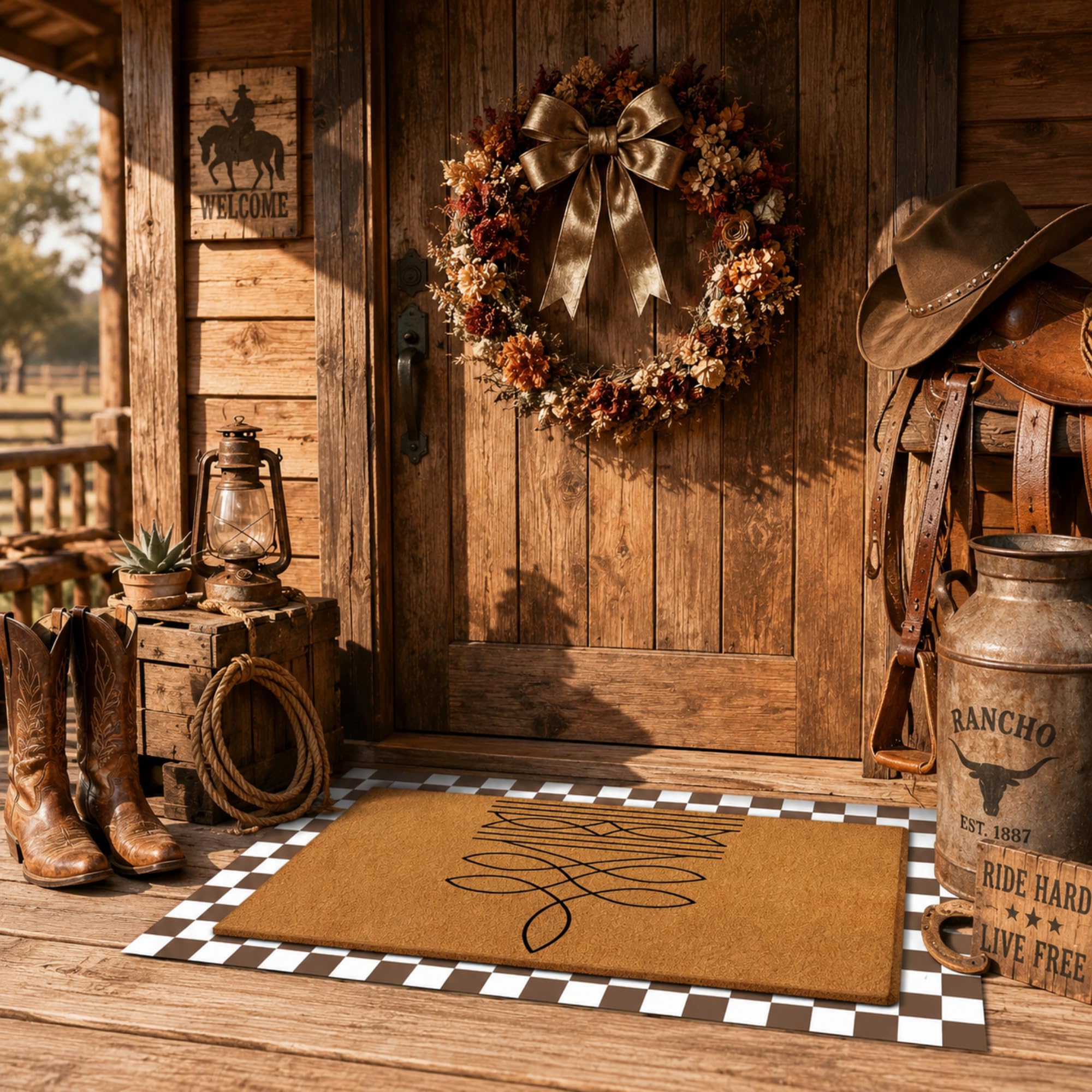 Tinideya doormat set displayed at an entryway