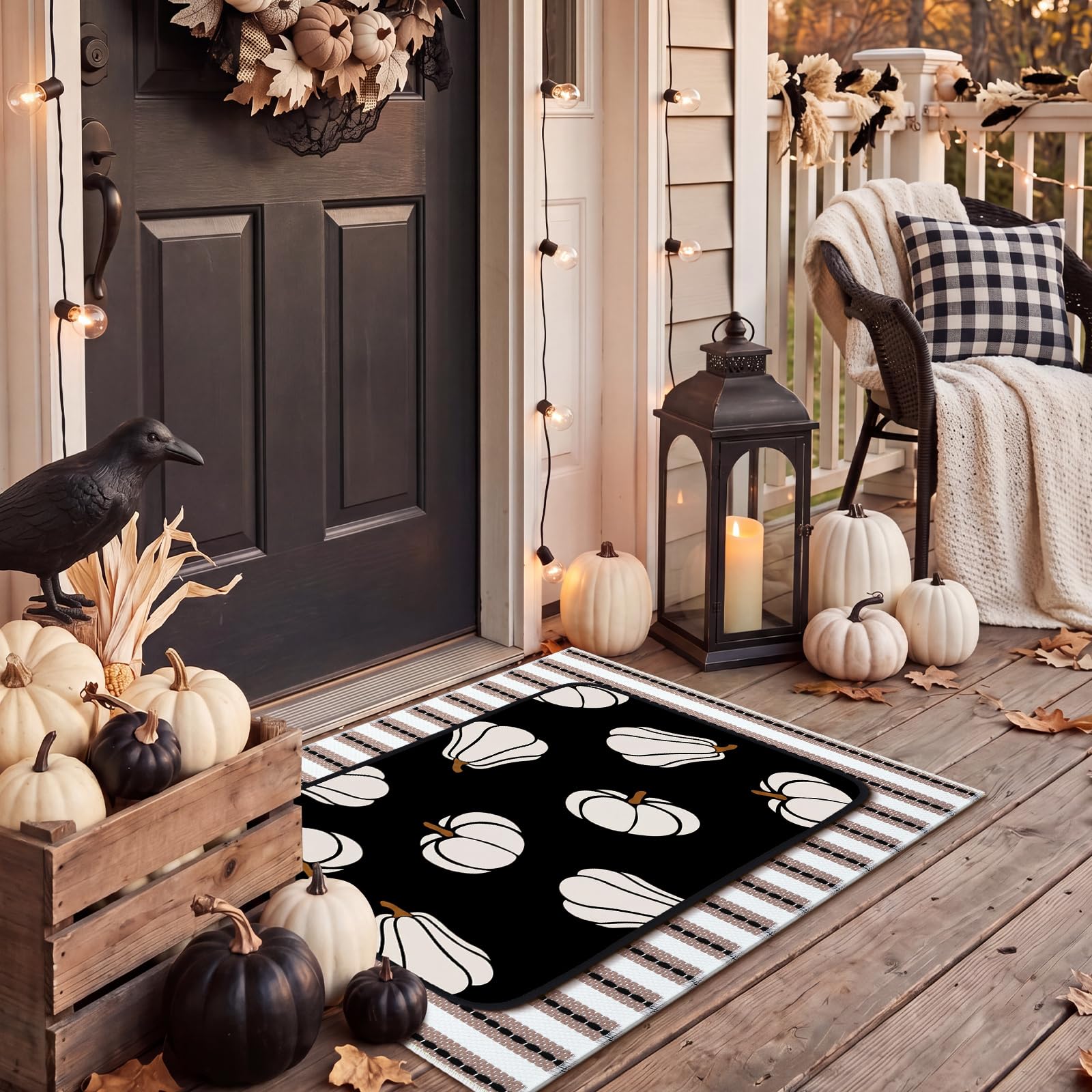 Tinideya doormat set displayed in a cozy indoor setting