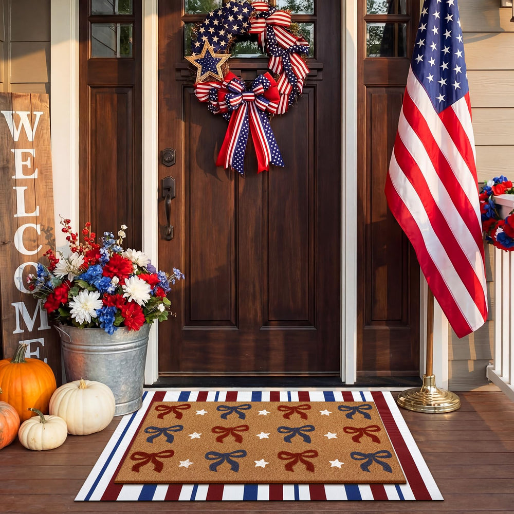 Tinideya doormat set displayed together, festive entrance