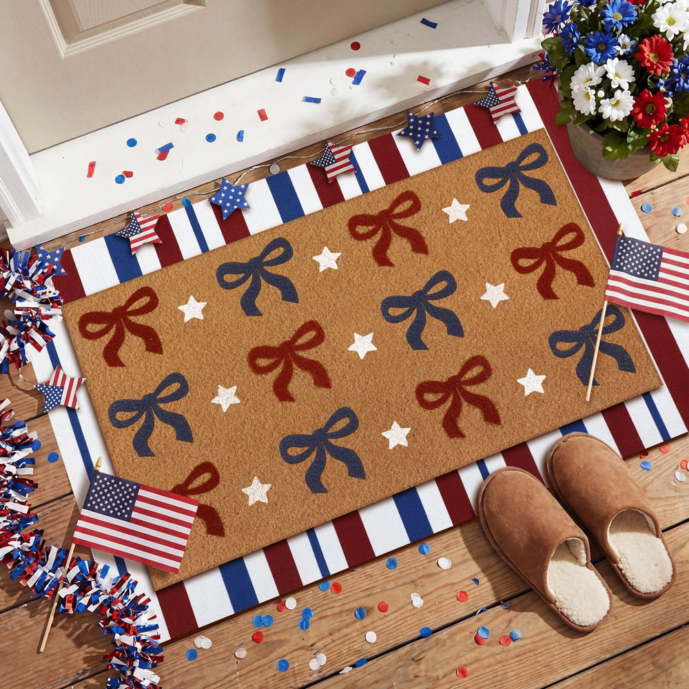 Tinideya doormat set packaging view, includes two mats