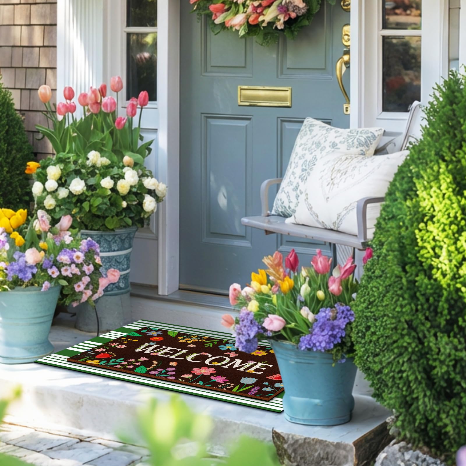 Tinideya doormat set showing both mats side by side