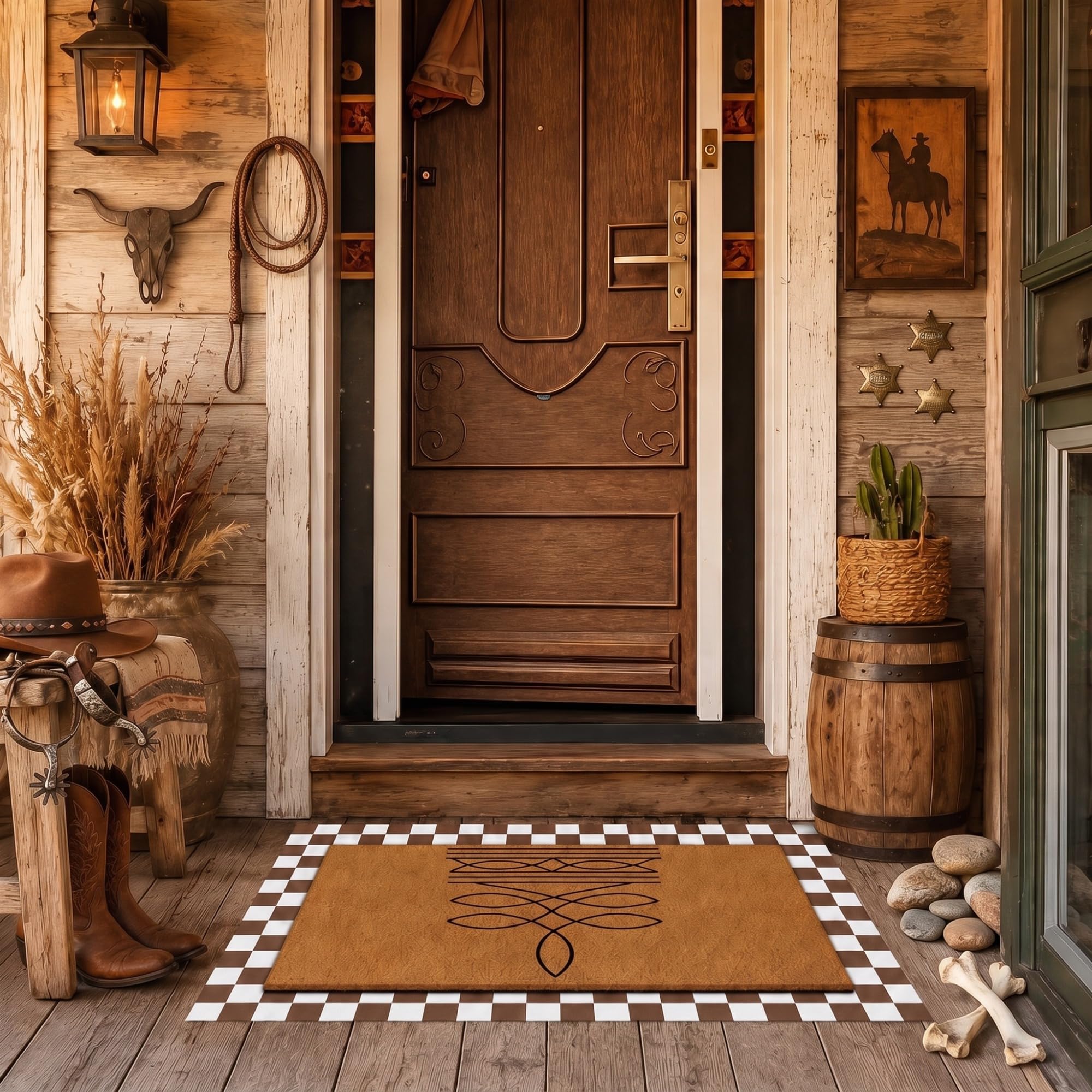Tinideya doormat set showing layered design and size