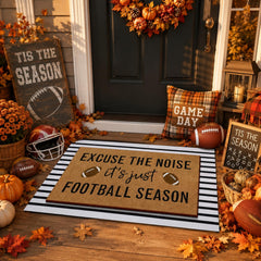 Tinideya Football Season Quote Doormat front view
