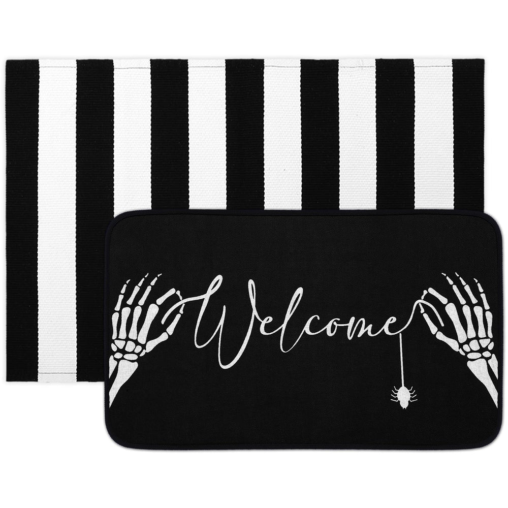 Tinideya Halloween door mat with rubber backing for safety