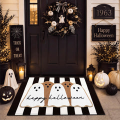 Tinideya Halloween ghost door mat front view