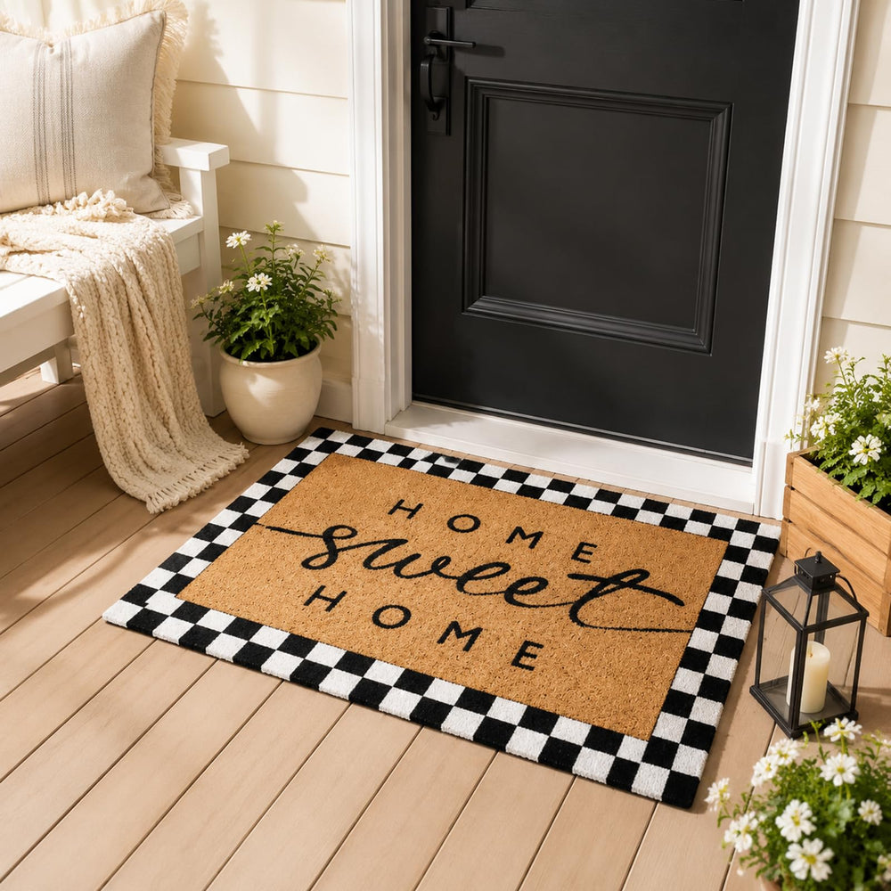 Tinideya Layered Doormat Set front view with autumn colours
