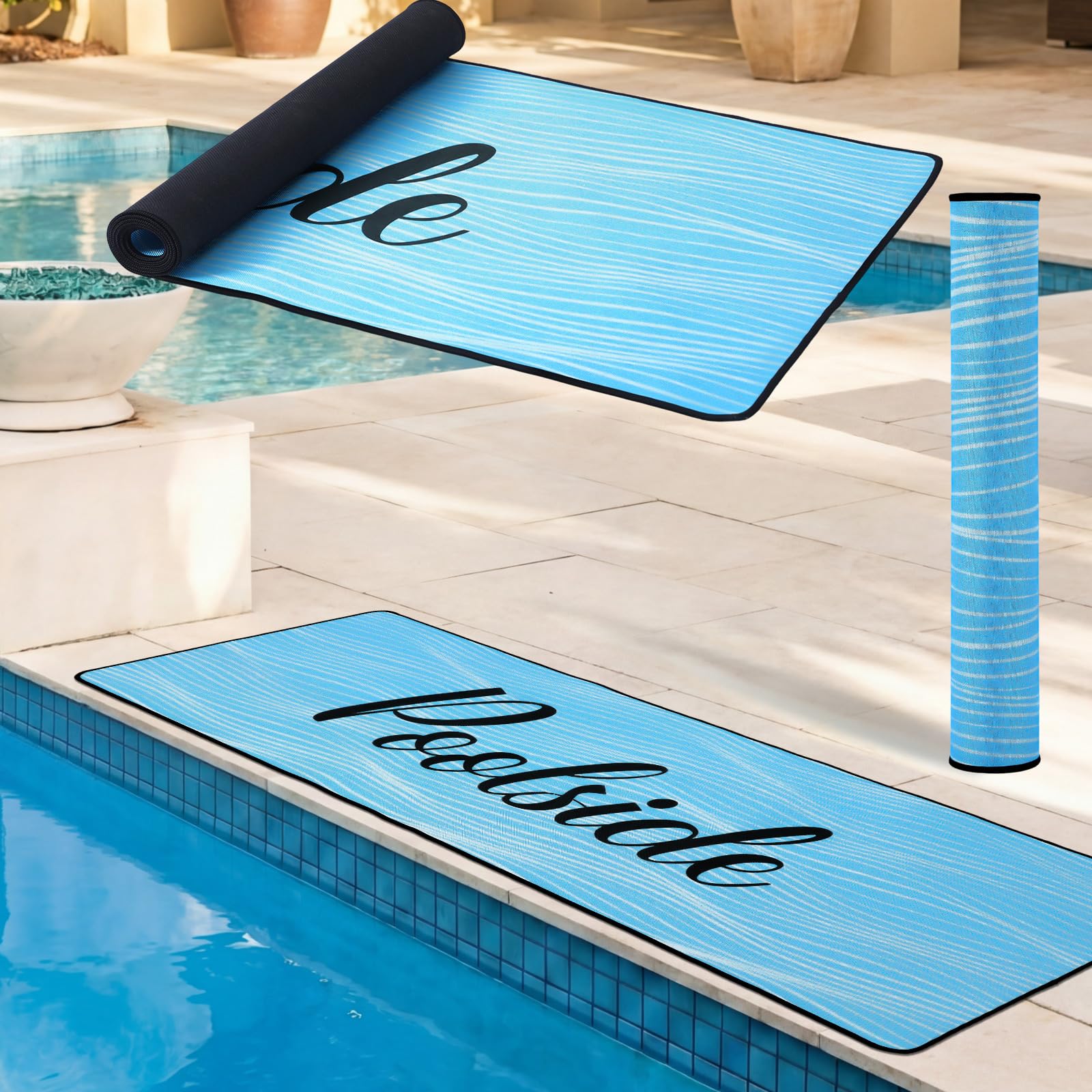 Tinideya Pool Deck Mat packaging with product details