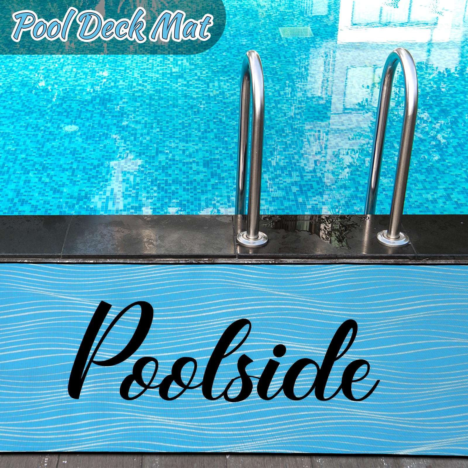 Tinideya Pool Deck Mat showing drainage features