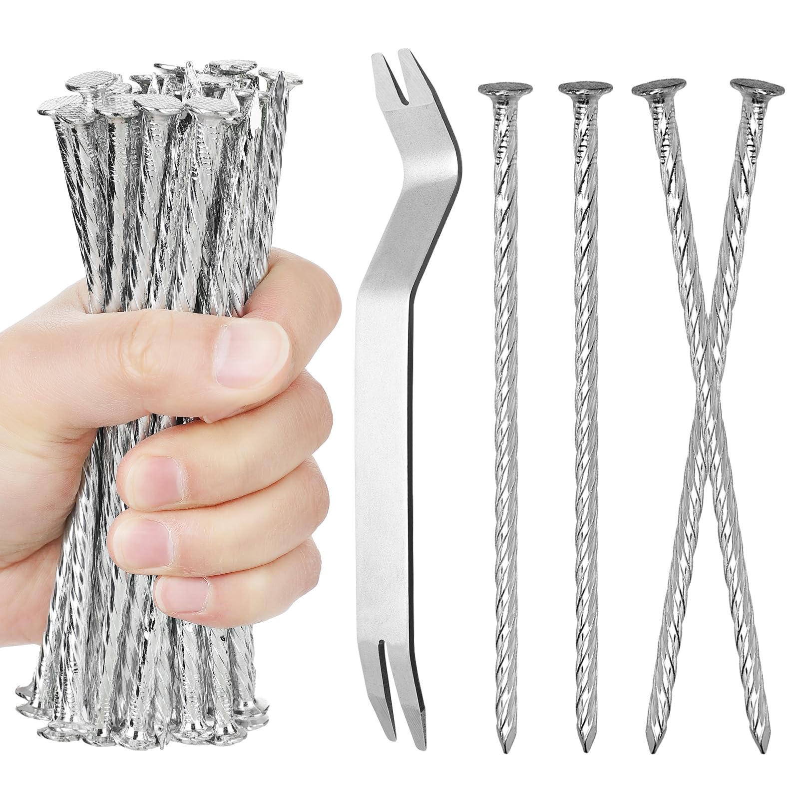 TINSKY 150 Pack 6 Inch Turf Nails front view