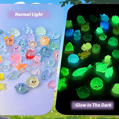 TINSKY mini animals figures glowing in the dark