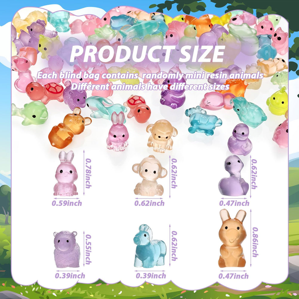 TINSKY mini resin animals displayed in a fairy garden