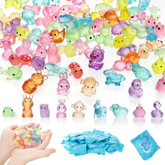 TINSKY mini resin animals figures, colourful pack front view