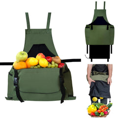 Tintsabo Gardening Apron with waterproof lining in green
