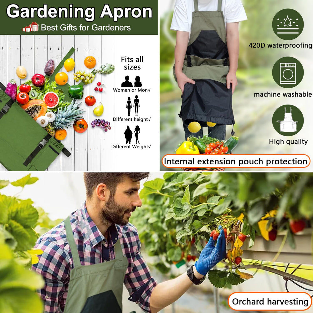 Tintsabo Gardening Apron worn by a gardener in the garden