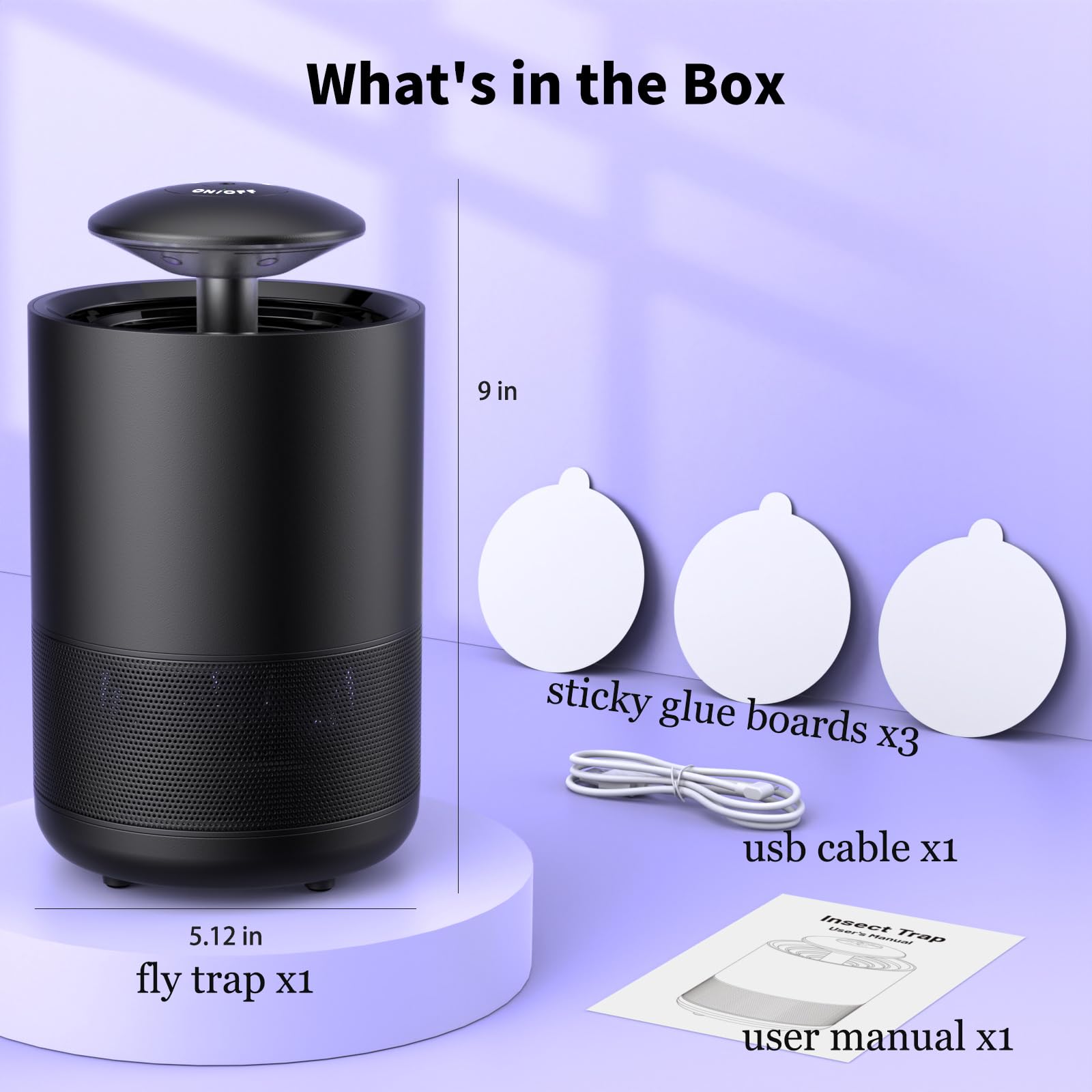 Tirgo Indoor Fly Trap plugged into USB charger