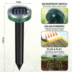 Tirgo Solar Mole Repellent Installed in Garden